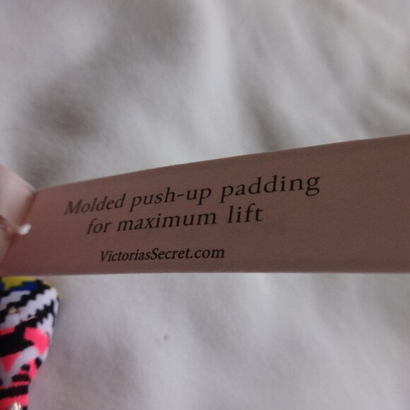 Victoria's Secret Bikini colorful print, top size 36C with push up bottom size L - Picture 7 of 14